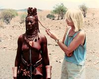 Ursel Burek bei den Himbas